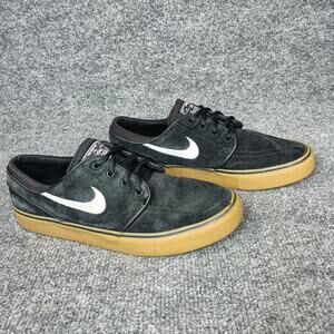 Nike SB Stefan Janoski Boys Youth 5.5Y Black Gum Suede Skate Sneakers